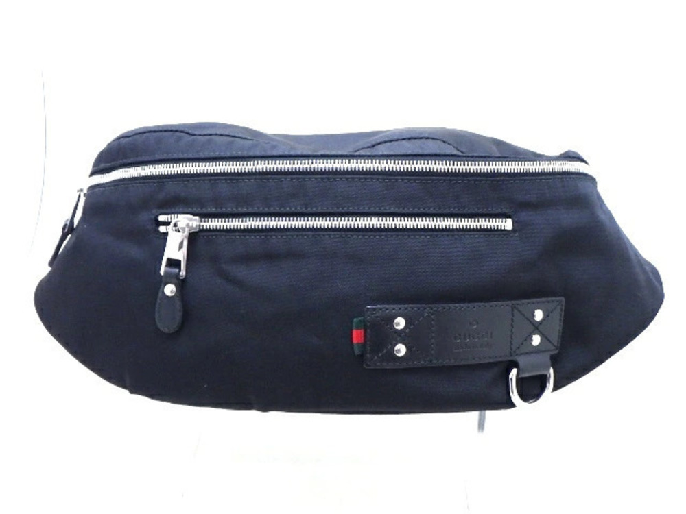 Gucci Waist Belt Crossbody bag canvas calfskin black